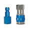 Steelman 15-Foot Coiled 3/8" ID Air Hose with Reusable 1/4" NPT Brass and Quick Connect Fittings 50043-WMQ-IND - alternate 2